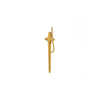 Baptism Mono Earring Gold Back Side numi kyiv