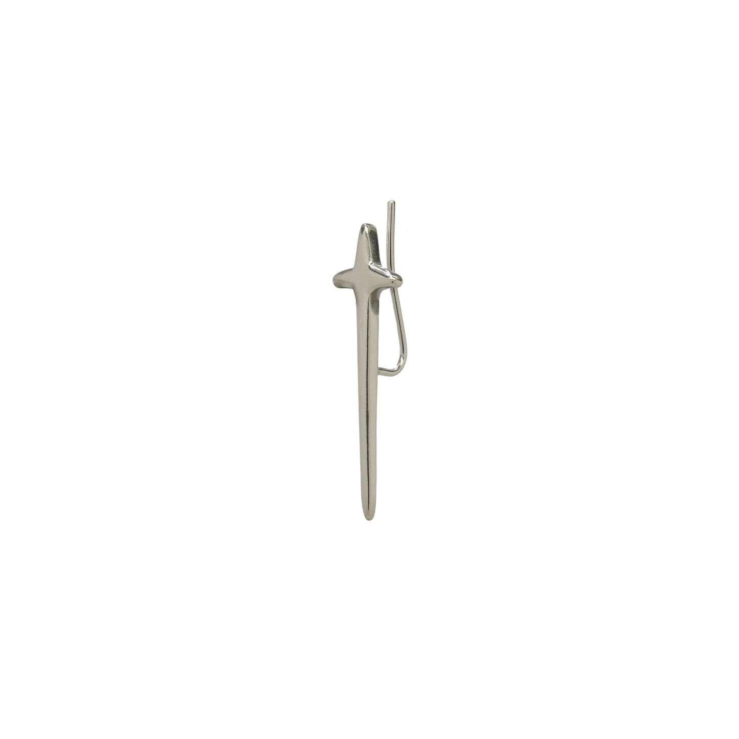Baptism Mono Earring Silver Back Side numi kyiv