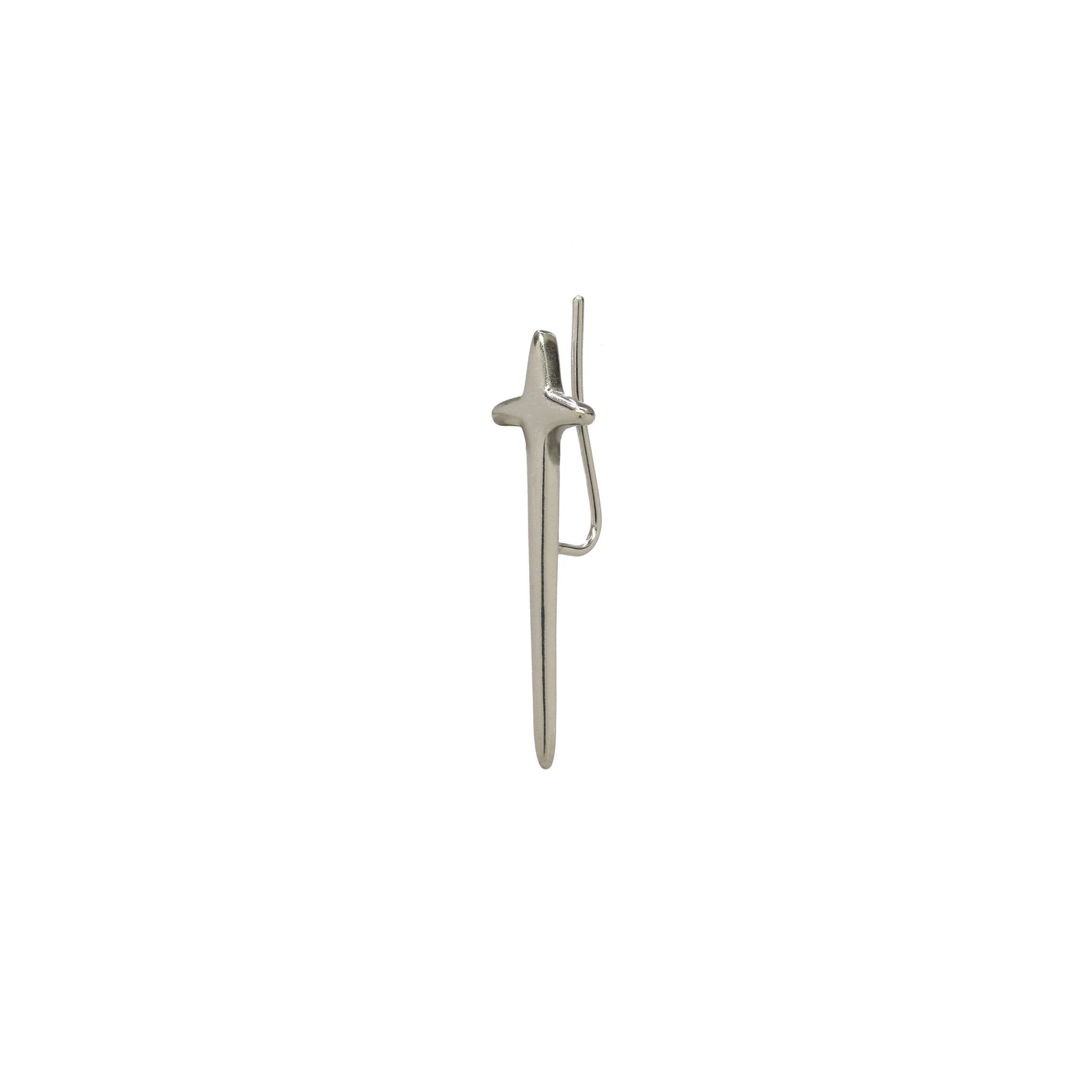 Baptism Mono Earring Silver Back Side numi kyiv